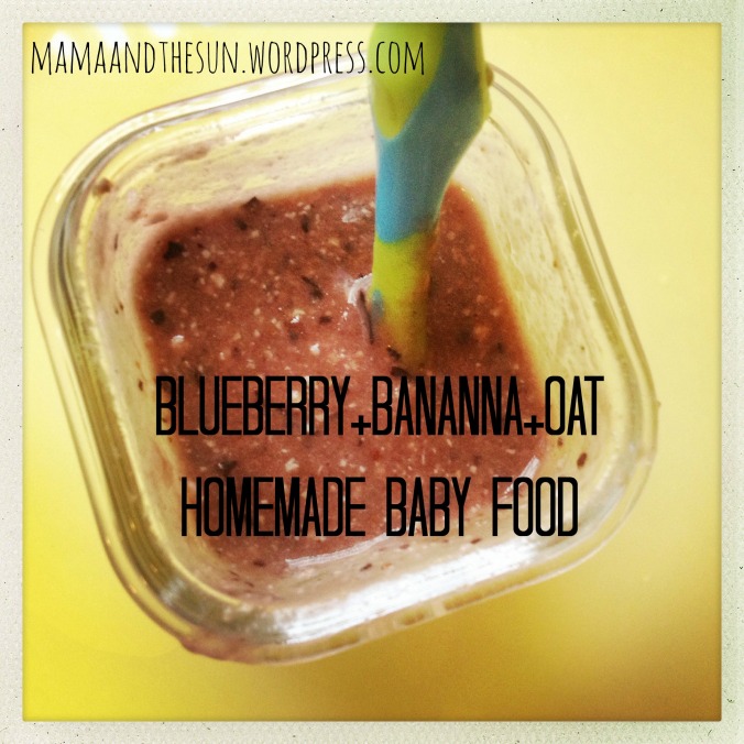 homemade baby food_blueberry banana