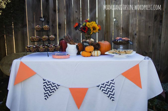 fall dessert table